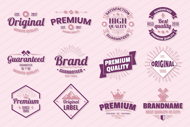Logo rétro vintage pour bannière