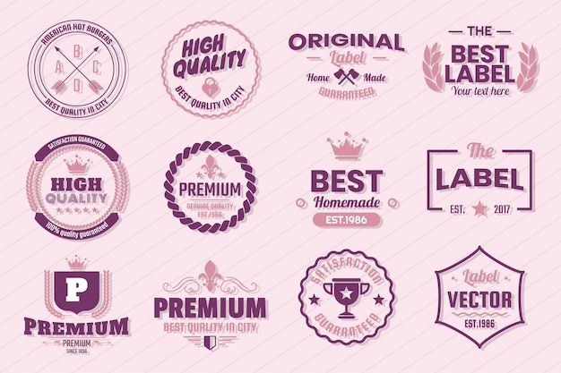 Logo rétro vintage pour bannière