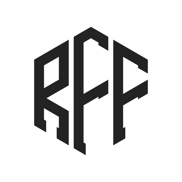Le logo de la RFF est constitué d'une lettre initiale, d'un monogramme et d'une forme hexagonale.