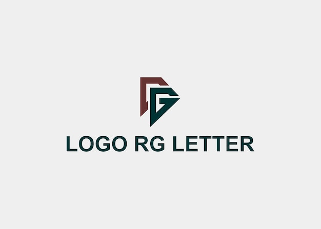 Logo Rg Line Lettre Nom De L'entreprise