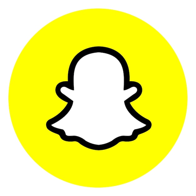 Vecteur le logo rond de snapchat isolé sur un fond blanc