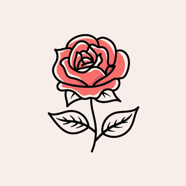 Logo rose Illustration vectorielle