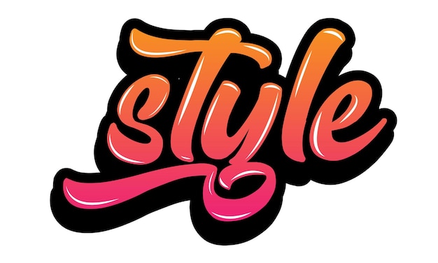 Vecteur un logo rose et orange qui dit style