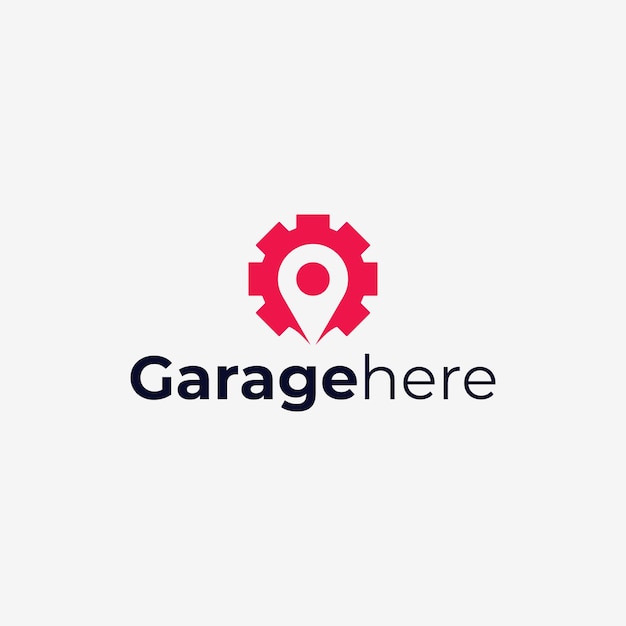 Un Logo Rouge Et Bleu Pour Un Garage Ici.