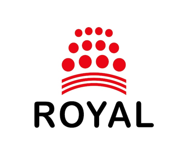 Logo royal avec couronne rouge