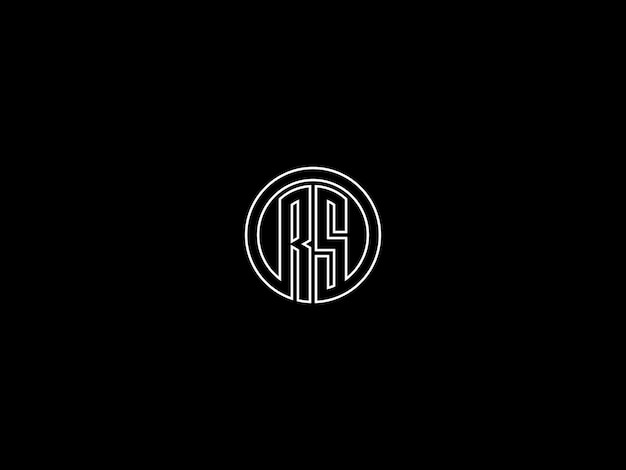 Logo Rs avec un cercle sur fond noir