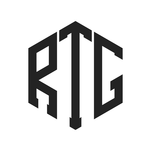 Le logo de RTG est constitué d'une lettre initiale, d'un monogramme et d'une forme hexagonale.