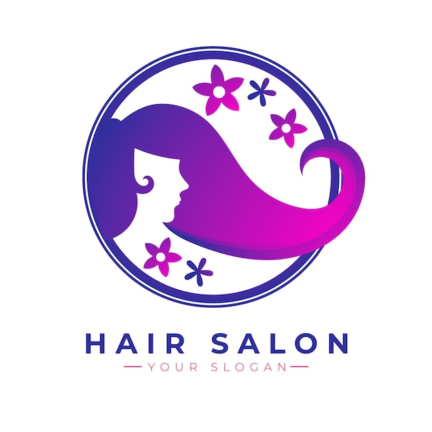 Logo De Salon De Coiffure De Style Dégradé