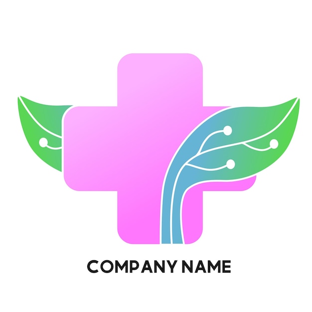 Vecteur logo de santé médicale. technologie santé publique. logo de l'illustrateur vectoriel