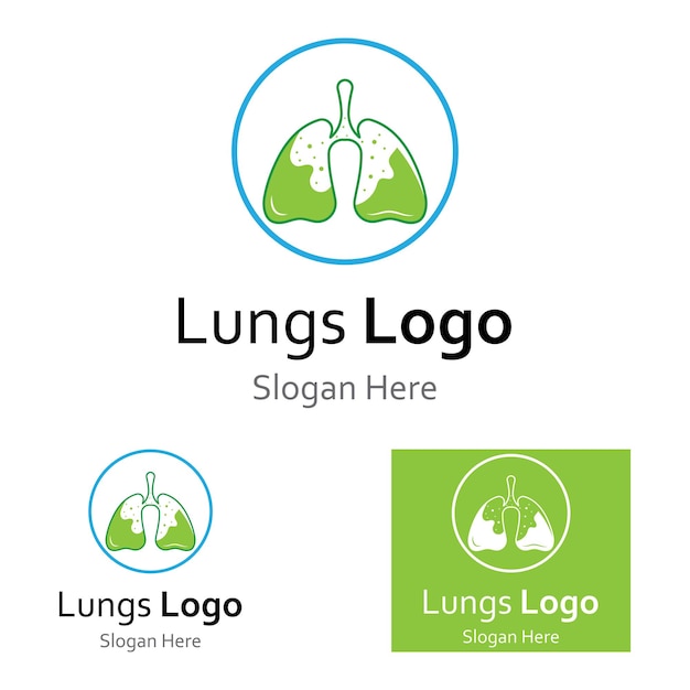 Logo De Santé Pulmonaire Et Vecteur De Symbole