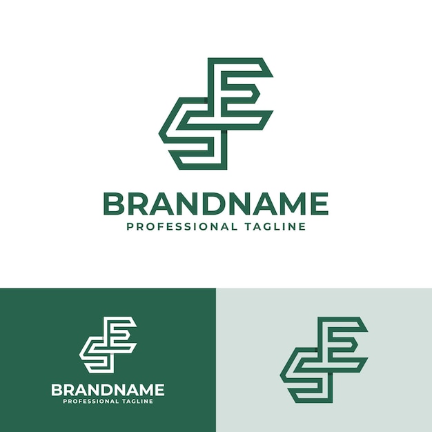 Logo Se Moderne Adapté Aux Entreprises Avec Les Initiales Se Ou Es