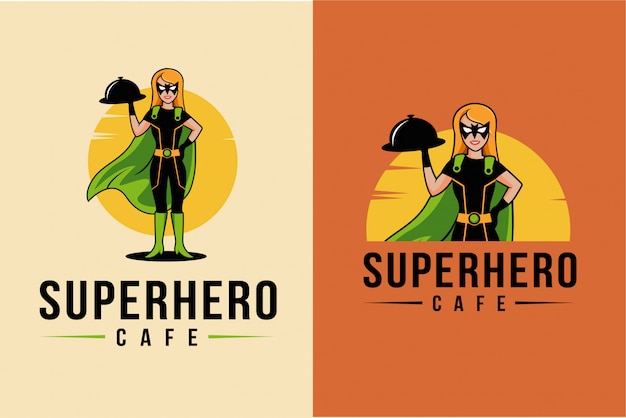 Logo De Serveurs Mascotte Dessin Animé Super-héros