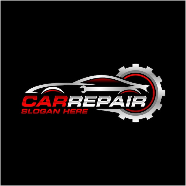Vecteur logo de service de voiture de réparation automobile illustration vectorielle