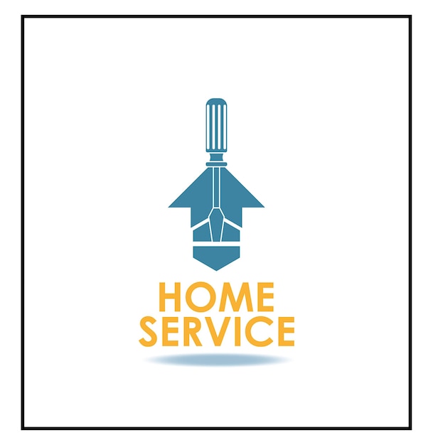 Vecteur logo des services à domicile , réparation à domicile