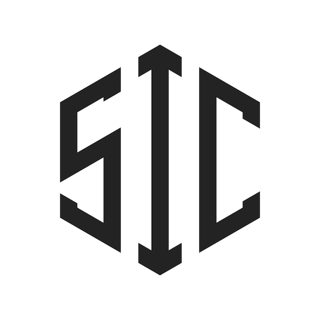 Le logo SIC est constitué d'une lettre initiale, d'un monogramme SIC et d'une forme hexagonale.