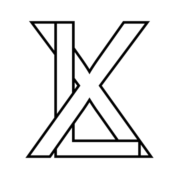 Logo Signe Lx Xl Icône Double Lettres Luxe Xl