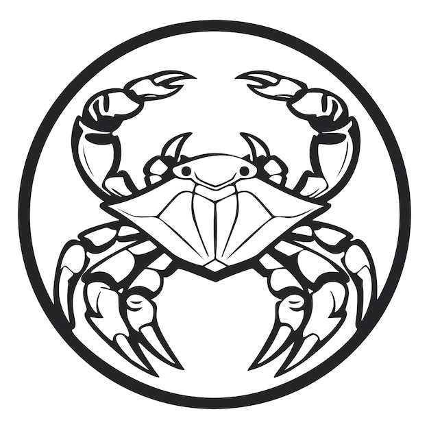 Logo De Silhouette De Crabe