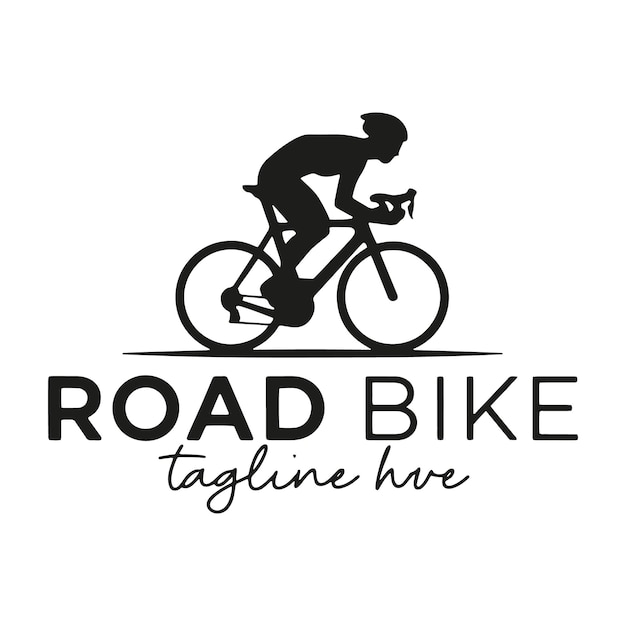 logo de la silhouette du vélo de route