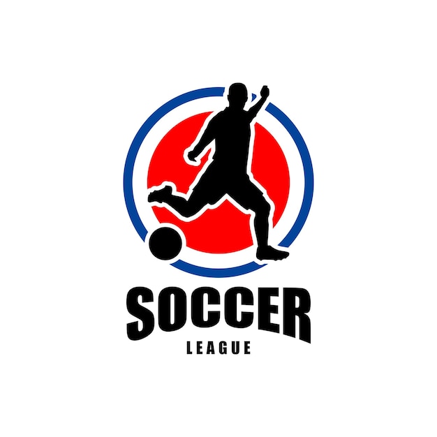 Vecteur logo de la silhouette de la ligue de football vectorielle