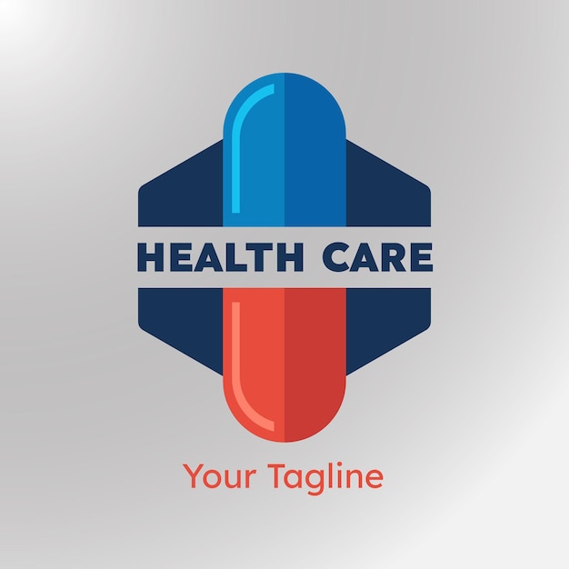 Vecteur logo simple géométrique de soins de santé