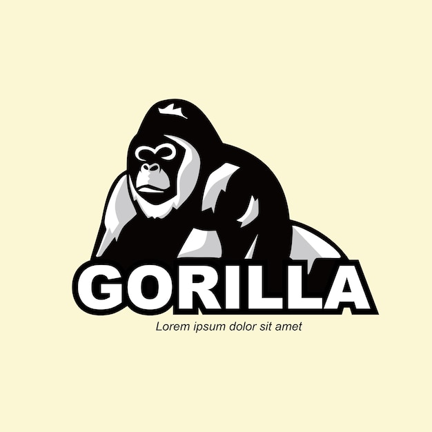 Logo simple de gorille