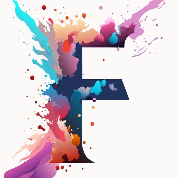Vecteur logo simple lettre f