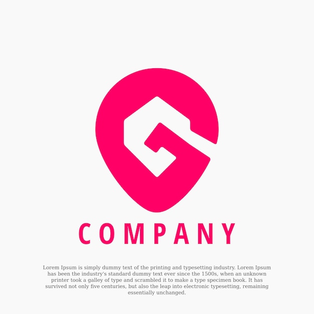 Logo Simple Pour Votre Entreprise Combination Des Lettres G Avec Un Symbole De Point Logo De Conception Plate