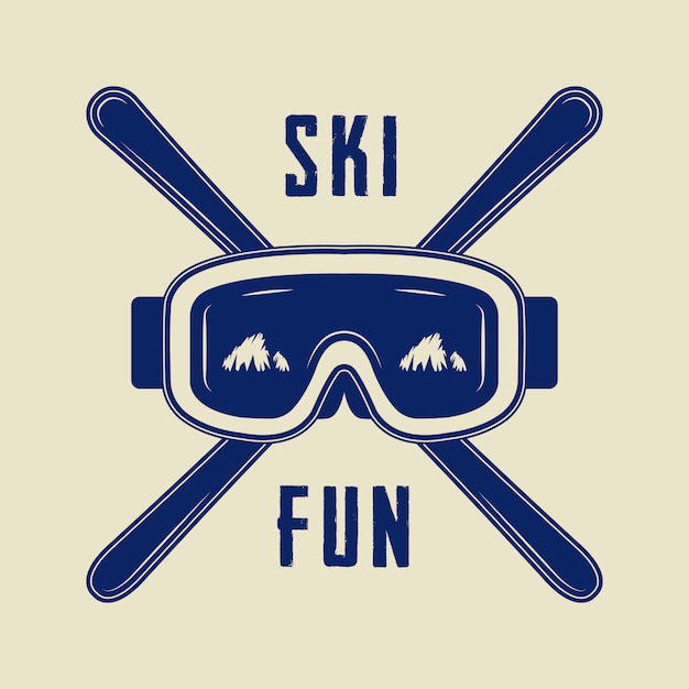 logo ski ou sports d'hiver