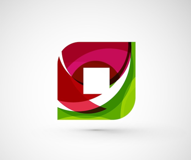 Vecteur logo de la société géométrique abstraite losange carré