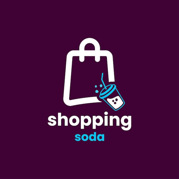 Vecteur logo soda shopping