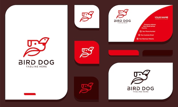 Logo De Soins Pour Animaux De Compagnie Avec Chien Et Oiseau