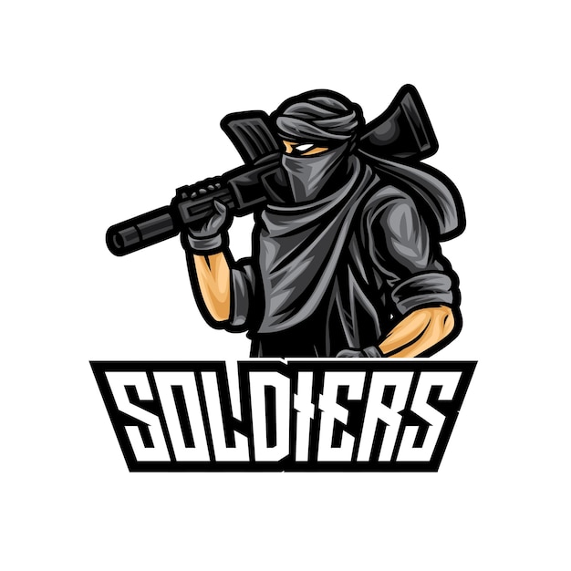 Logo De Soldat Guerrier Esport