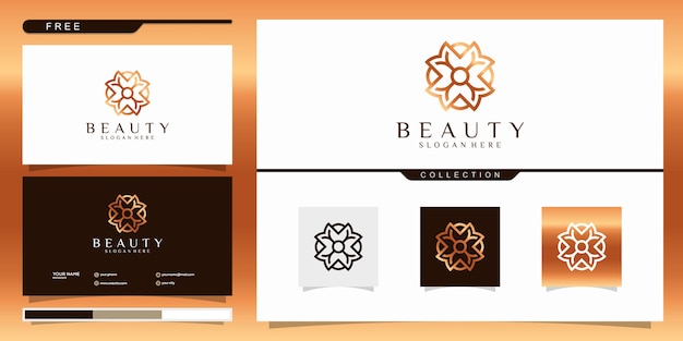 Logo De Spa De Beauté, Avec Concept De Ligne