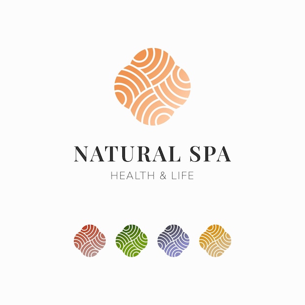 Vecteur logo de spa naturel dégradé de beauté