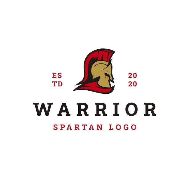 Logo Spartan Sparta, vecteur de conception de logo casque Spartan