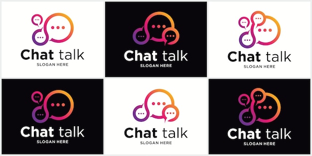 Logo Speech Bubble Icon Logo Vector Illustration Chat Communication Logo Design Vector Chat App