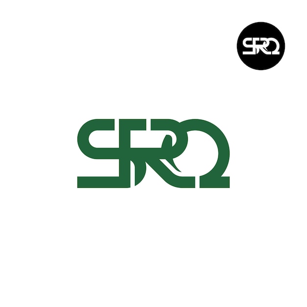Vecteur le logo srq est un monogramme de lettres.