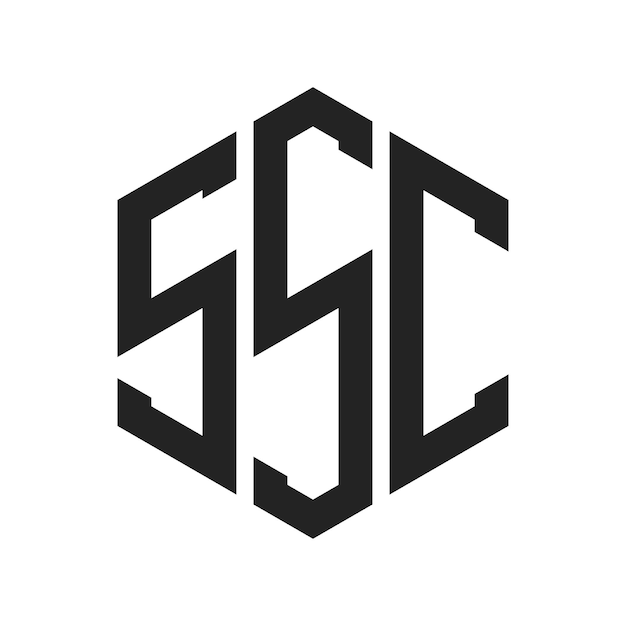 Le logo de la SSC est constitué d'une lettre initiale, d'un monogramme et d'une forme hexagonale.