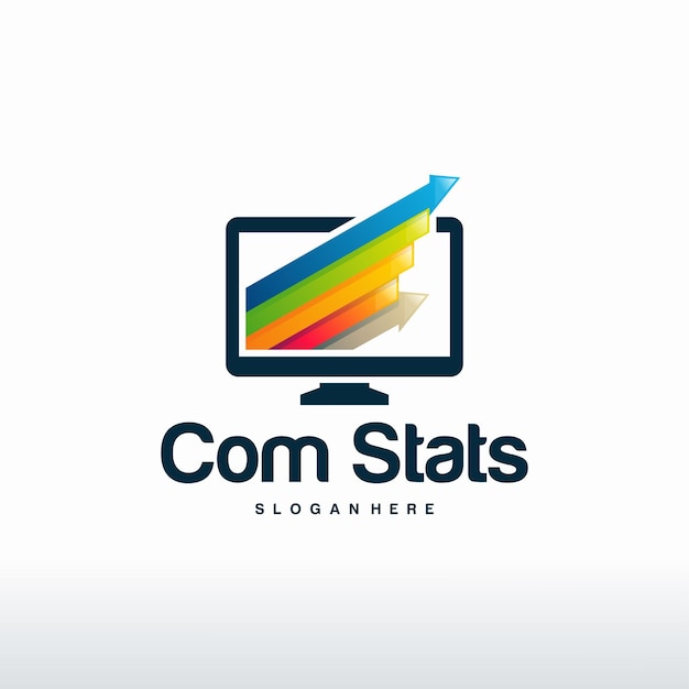 Le Logo De Statistiques Informatiques Conçoit Le Vecteur De Concept,