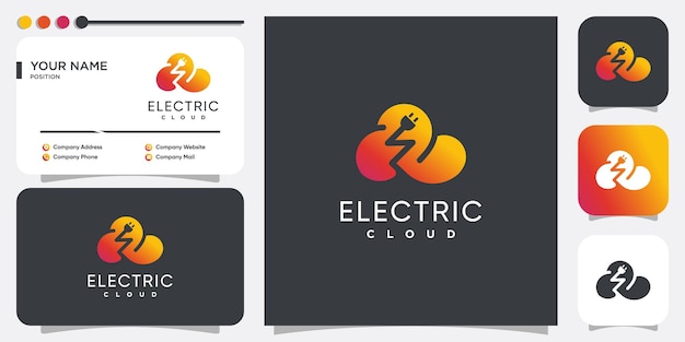 Logo Storm Avec Concept électrique Créatif Vecteur Premium Partie 1
