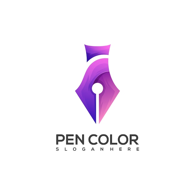 logo de stylo génial dégradé coloré