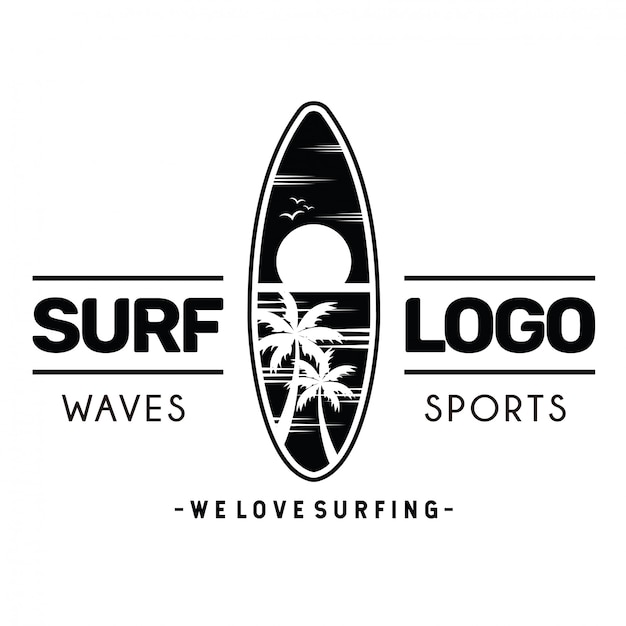 Vecteur logo de surf