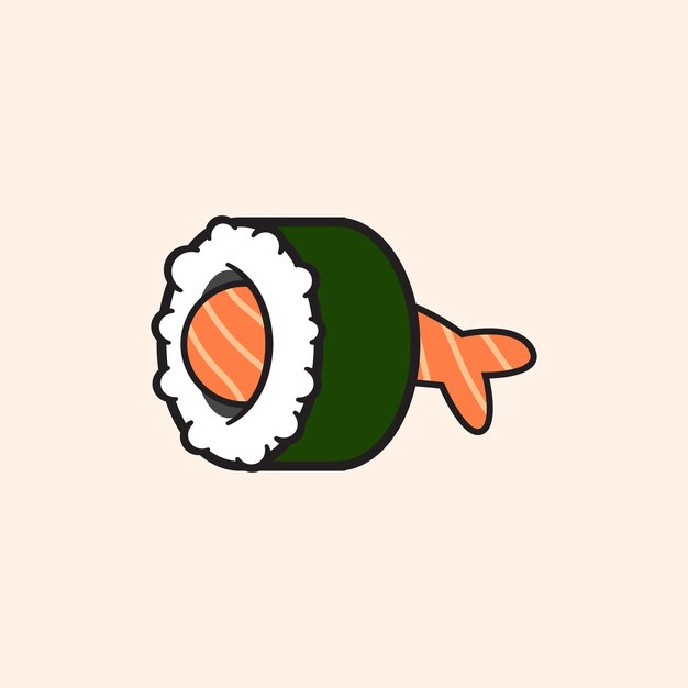 Vecteur le logo de sushi est mignon