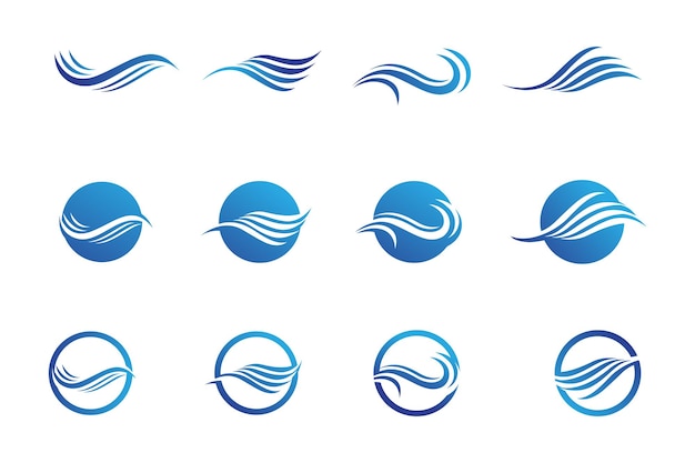 Logo Et Symbole De Plage De Vague D'eau