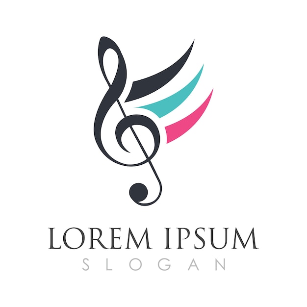 Logo de symboles de musique et icônes modèle