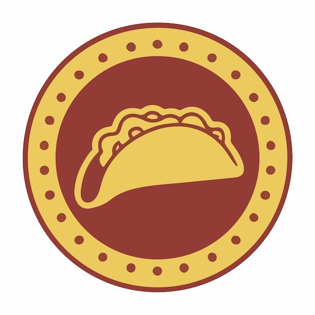 Vecteur logo de tacos l'illustration vectorielle du logo de la nourriture mexicaine
