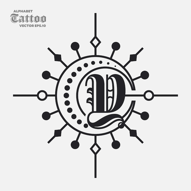 Logo de tatouage alphabet Y