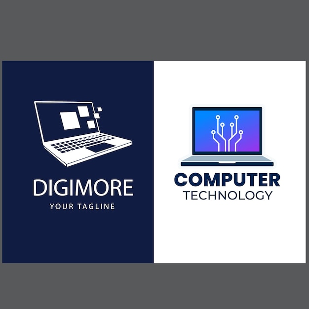 Le logo de la technologie informatique Le modèle de logo de l'ordinateur Le vecteur de développement du logiciel La conception du logo