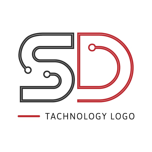 Vecteur le logo de la technologie