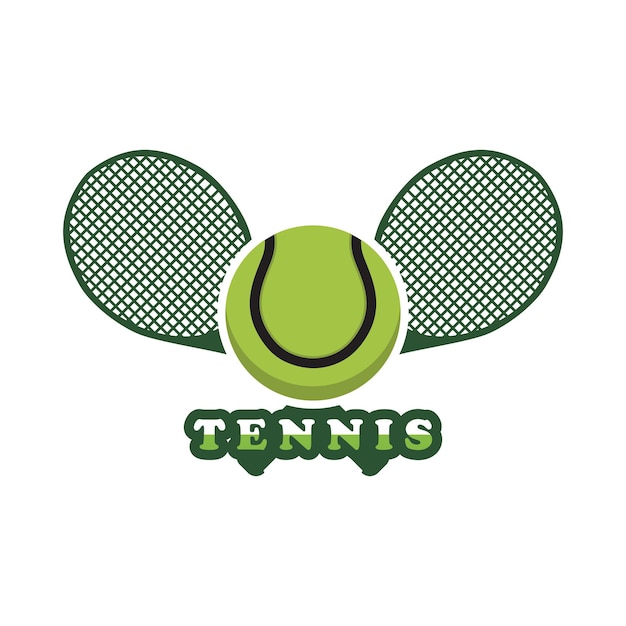 Logo De Tennis Avec Modèle De Raquette Et Slogan